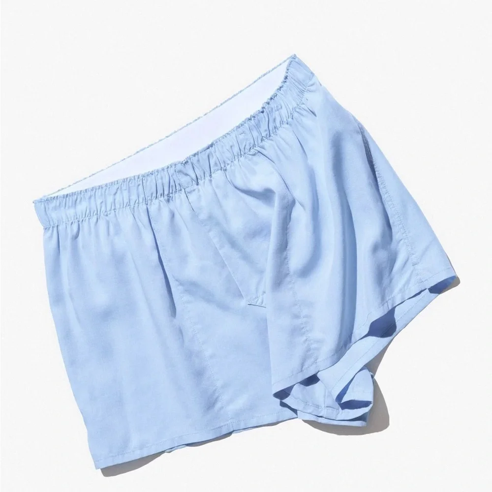 CDLP Woven Boxer Shorts Slim Sky Blue with elastic band $85